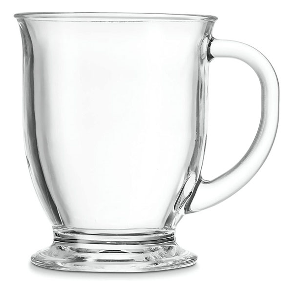 Clear Glass Tea Coffee Mugs with grips for Hot Beverages