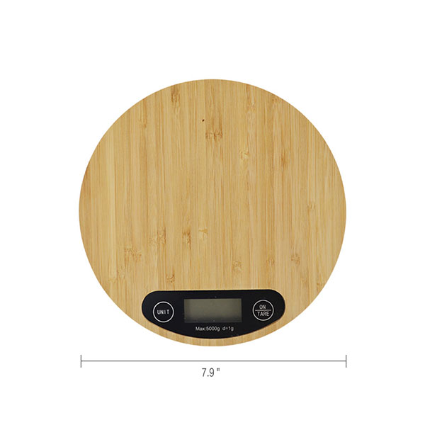 Bamboo Round Electronic Scale