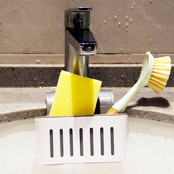 Kitchen sink faucet hanging caddy 