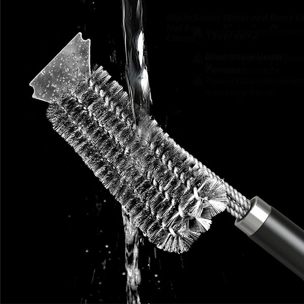 Grill Cleaning Brush and Scraper with Deluxe Handle