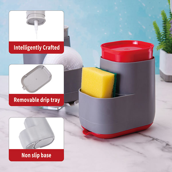 Soap dispenser with sponge holder