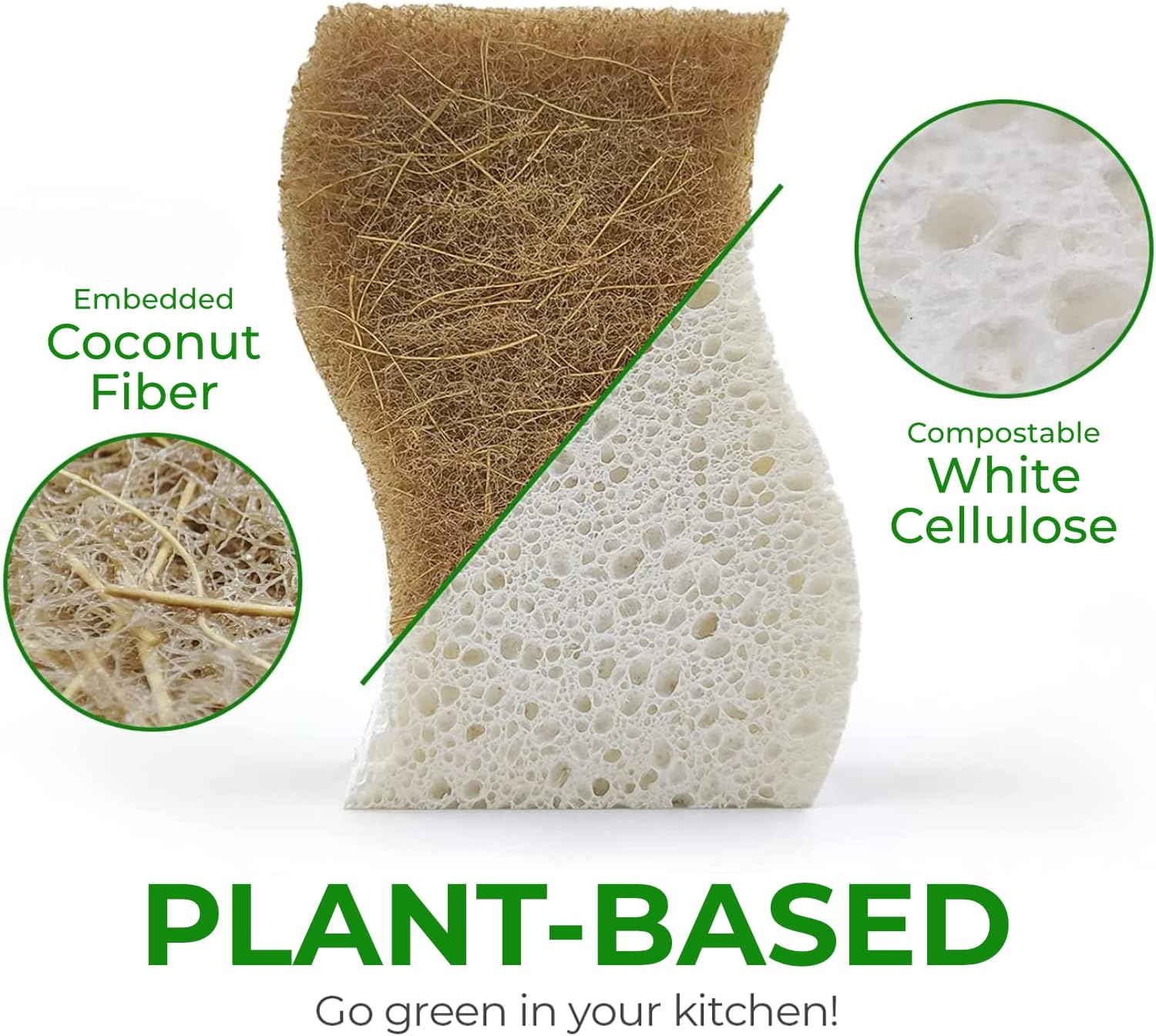 Biodegradable Compostable Cellulose and Coconut Scrubber