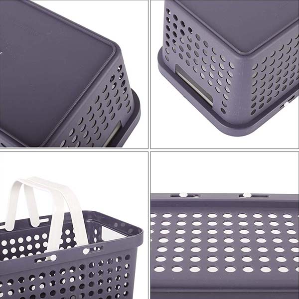Plastic Storage Organizer Basket with Handles