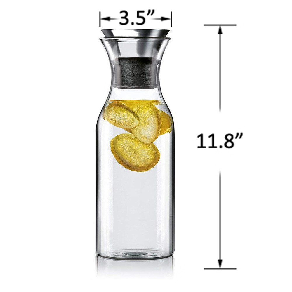 35 Oz Glass Carafe with Stainless Steel