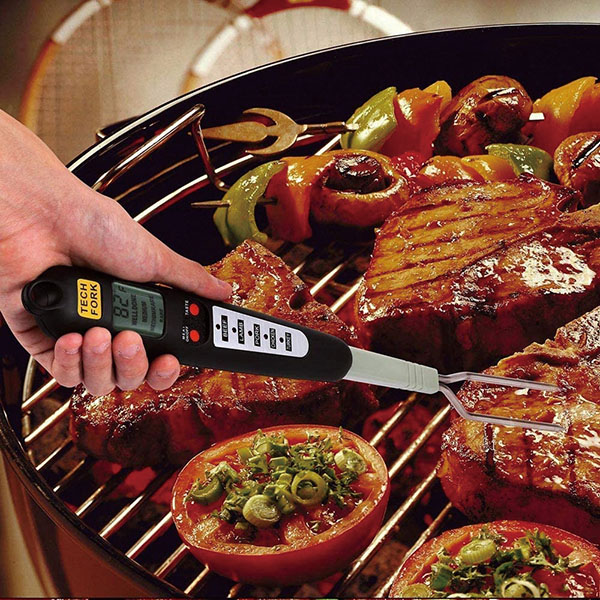 BBQ Meat Instant Read Thermometer with Fork