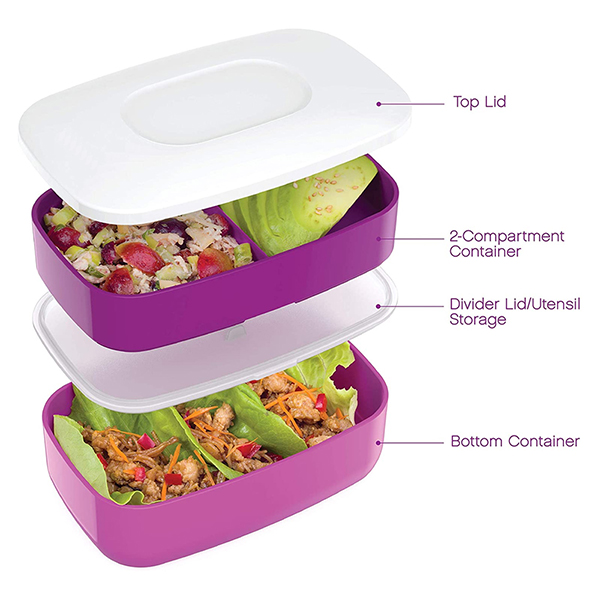 All-in-One Stackable Bento Lunch Box Container