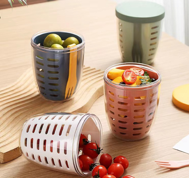 Fruit and Veggie Snack Pot with Airtight Lid