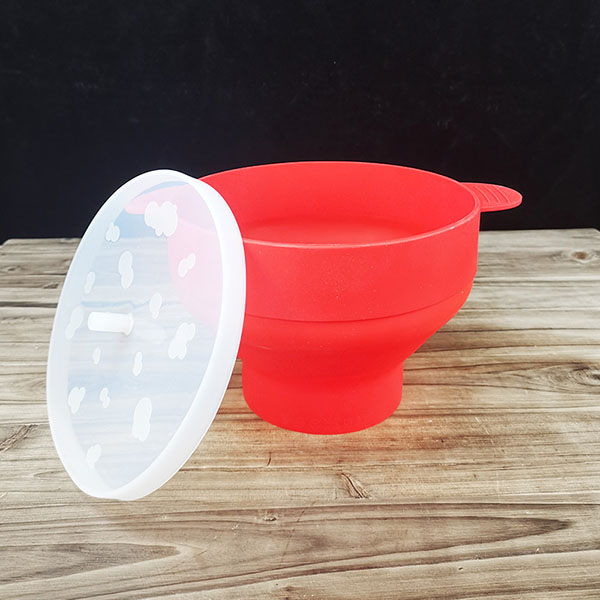 silicone popcorn bucket with lid
