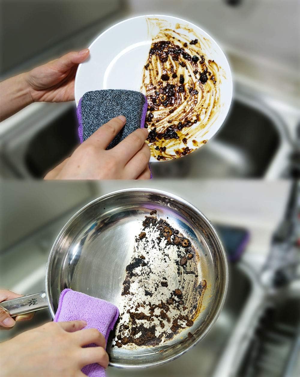 Microfiber Scrubber Sponge, Non-Scratch Kitchen Scrubbies