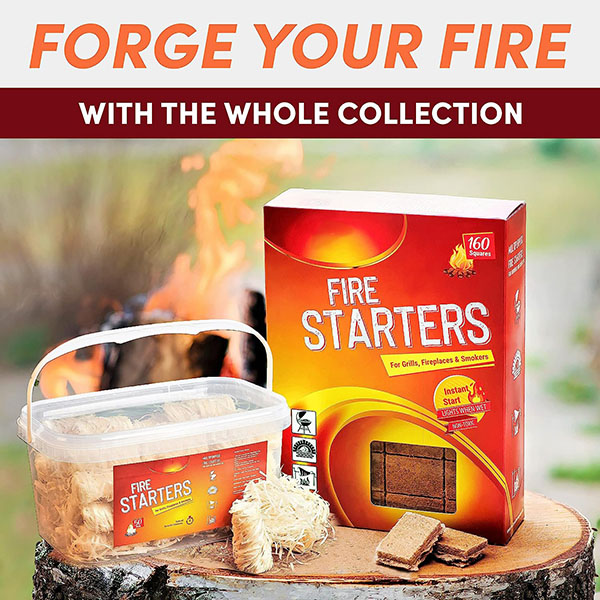 Fire Starter Pack for Chimney, Grill Pit, Fireplace, Campfir