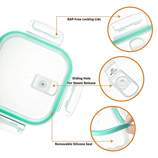 Square Glass Food Storage Containers 