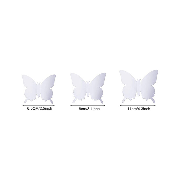 24pcs 3D Butterfly Removable Mural Stickers Wall Stickers 