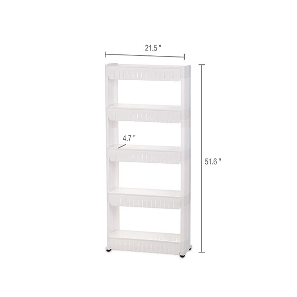 5-Tiers Slim Slide Out Storage Tower