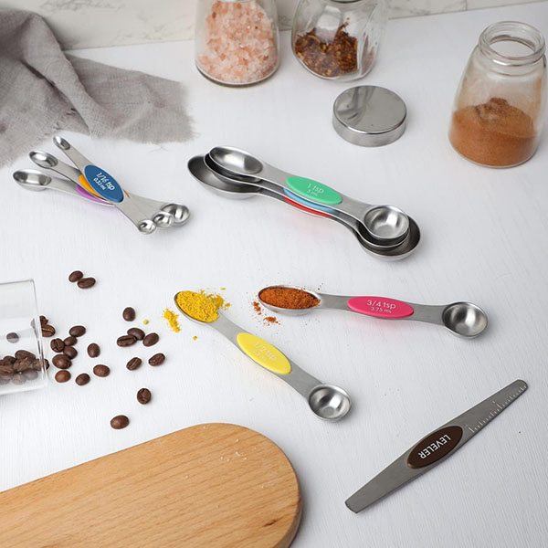 Measuring Spoons Set Stainless Steel Include 8 Double Sided 