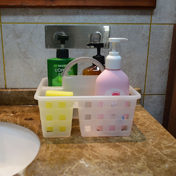 Sink caddy with soft handle