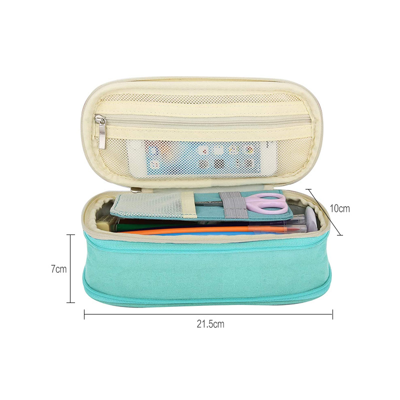 Canvas series large capacity stationery pen case