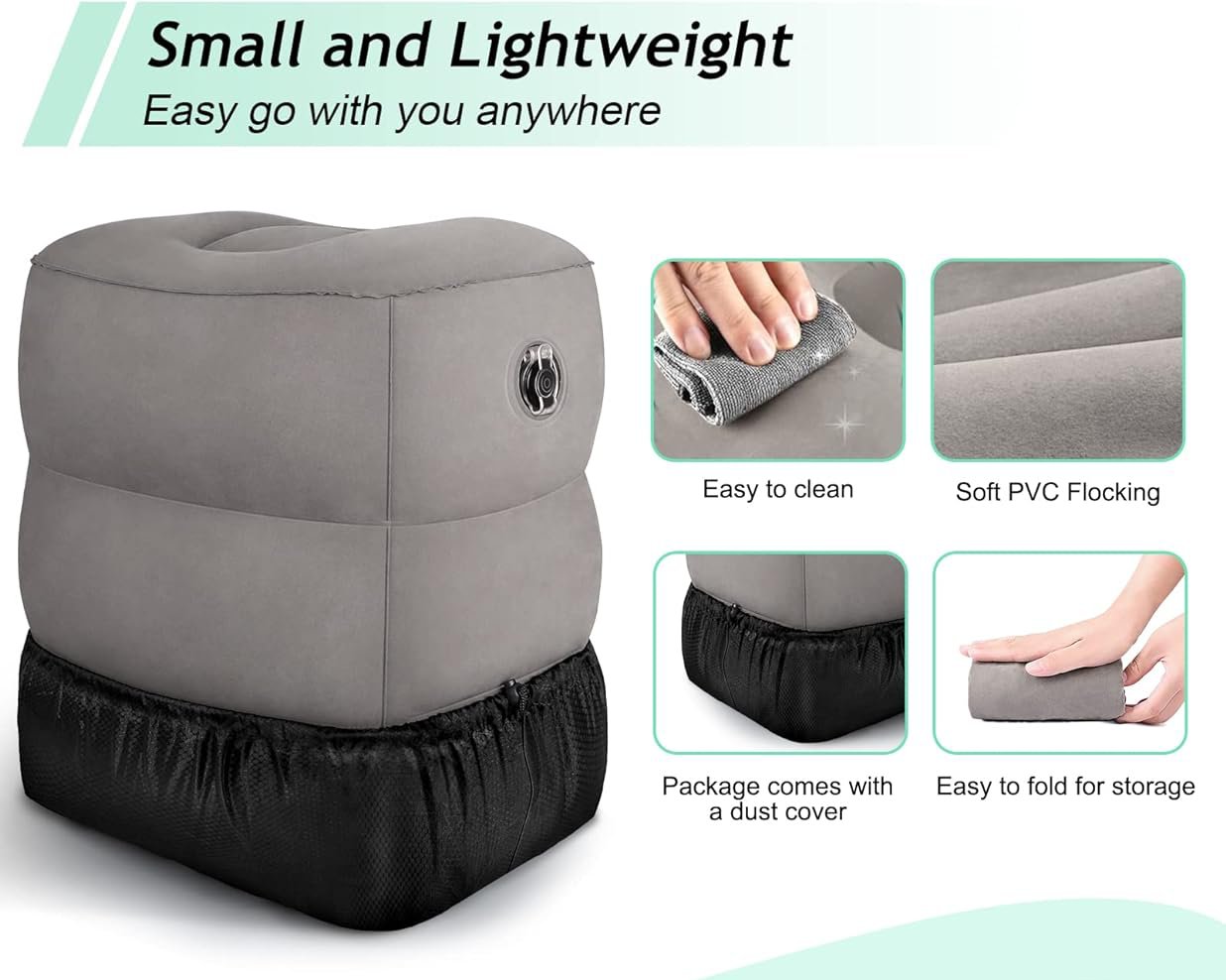 Inflatable Foot Rest Pillow