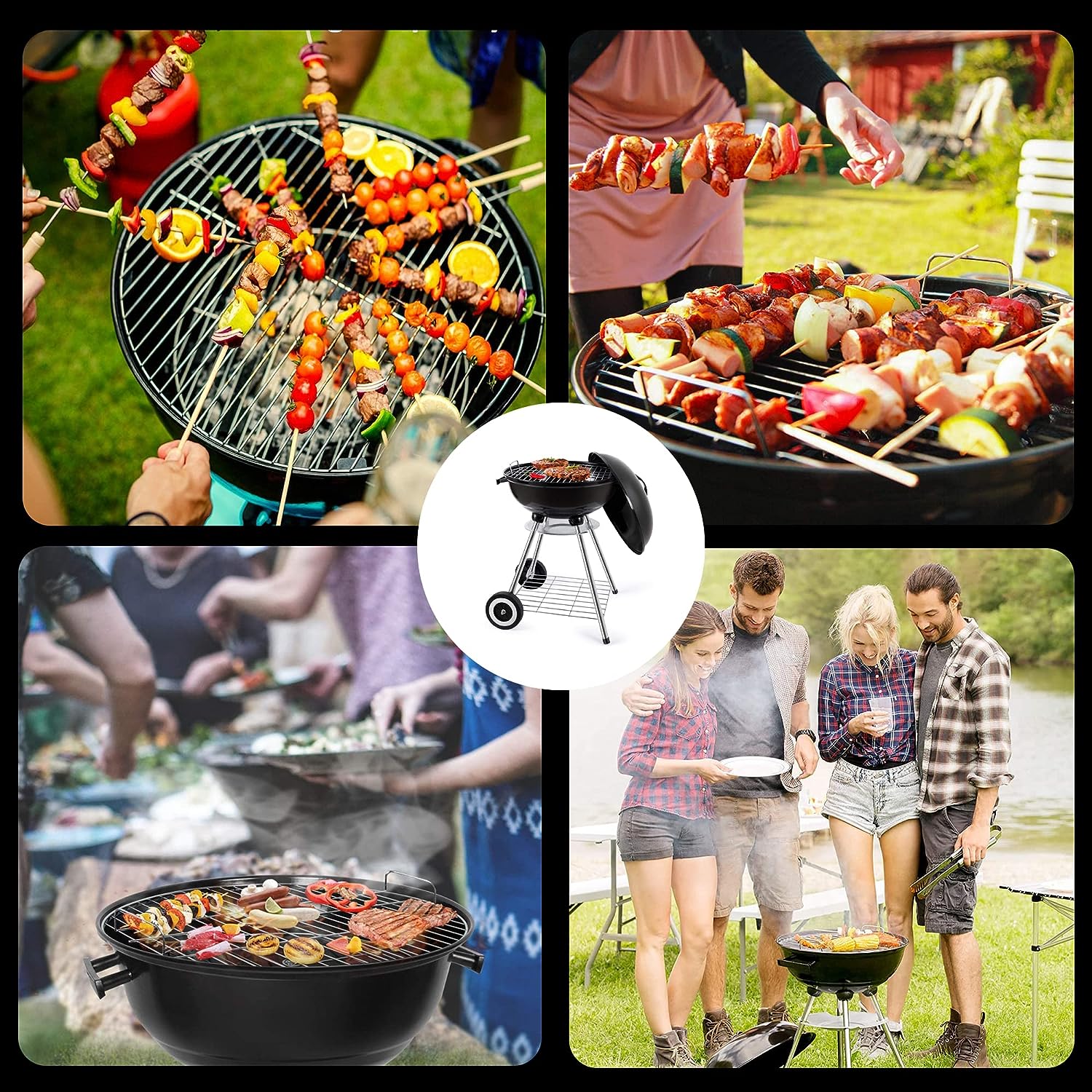 Outdoor Cooking Barbecue Camping BBQ Coal Kettle