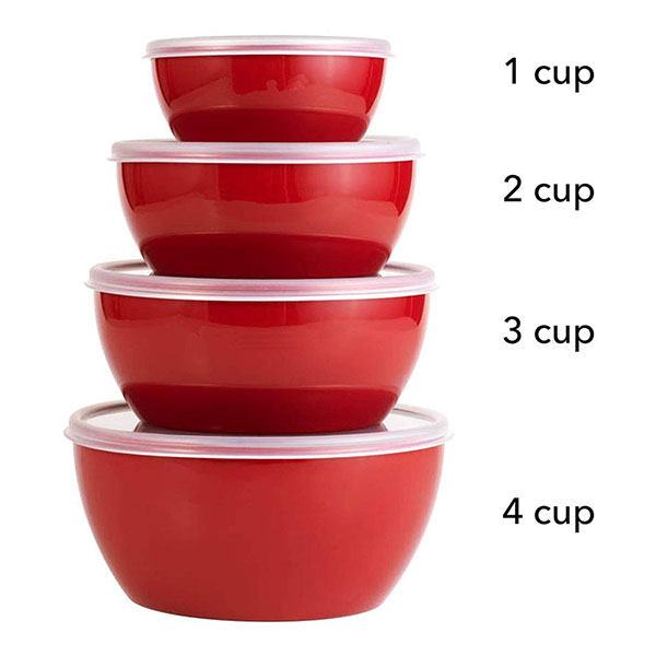 Plastic food storage prep bowls 