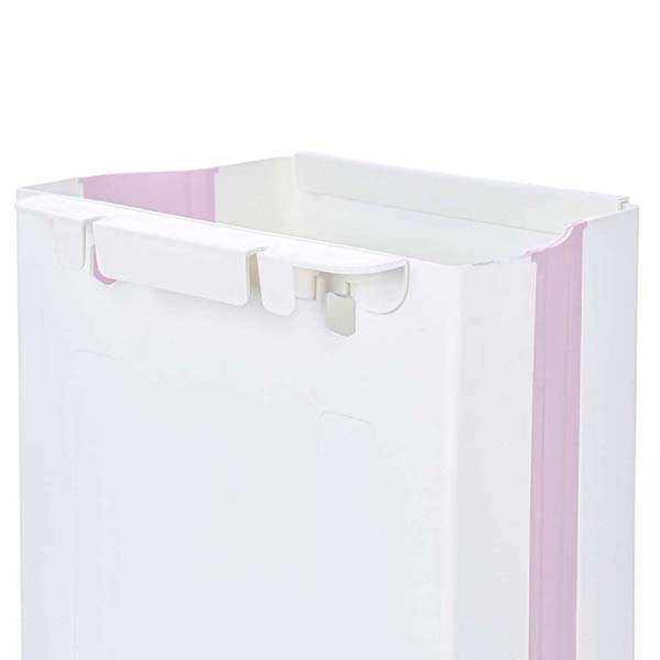 Beverage container folds garbage can