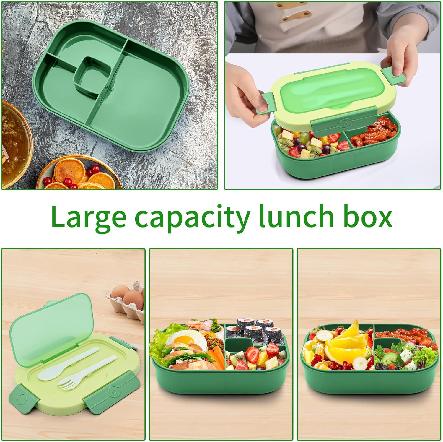 Lunch Box with 4 Compartments,