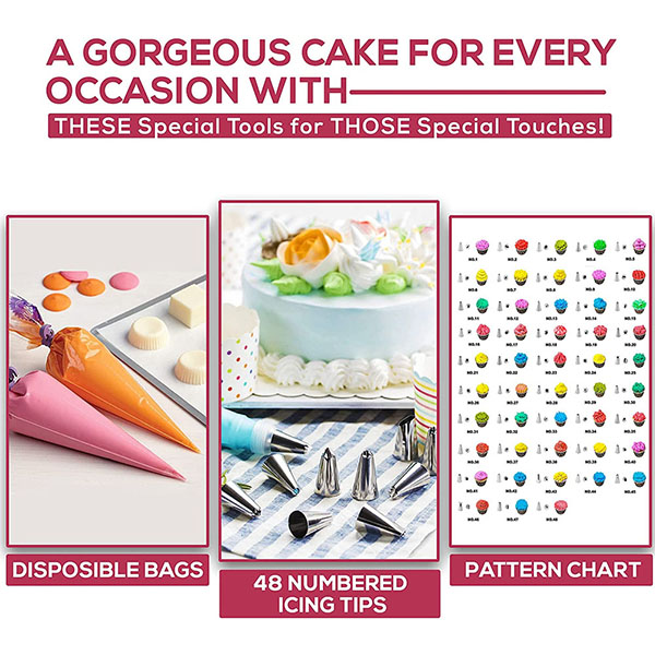 200 pieces Cake Decoration Supplies Kit