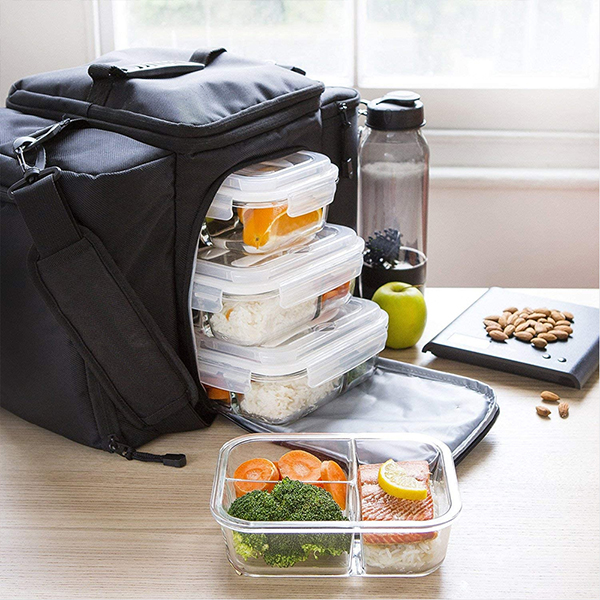  Glass Meal Prep Containers 3 Compartment