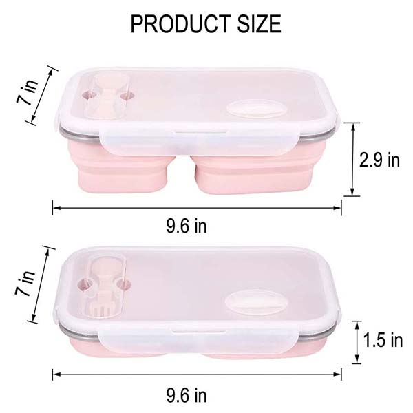 Collapsible silicone food storage box