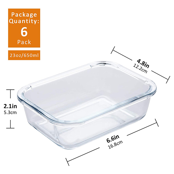  Glass Food Storage Containers with Airtight Snap Locking Li