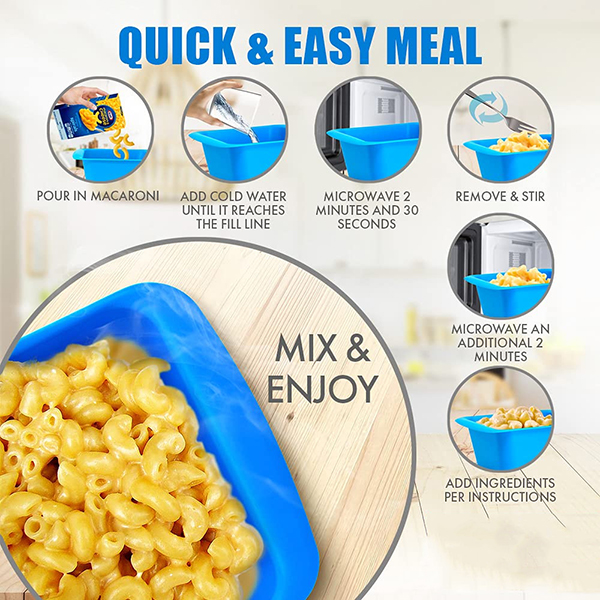 2-pack Microwave Macaroni & Cheese cooker bowl