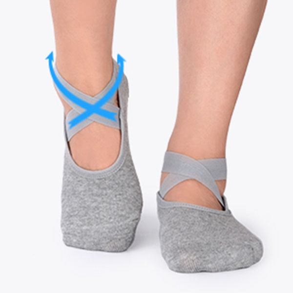 Yoga Socks for Women Non-Slip Grips & Straps, Ideal for Pila