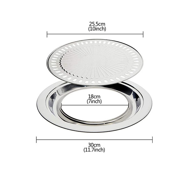 Korean Round Barbecue Grill Pan