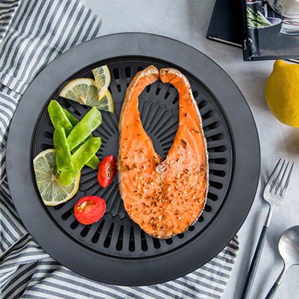 Iron Smokeless Stove top Barbecue Grill Pan