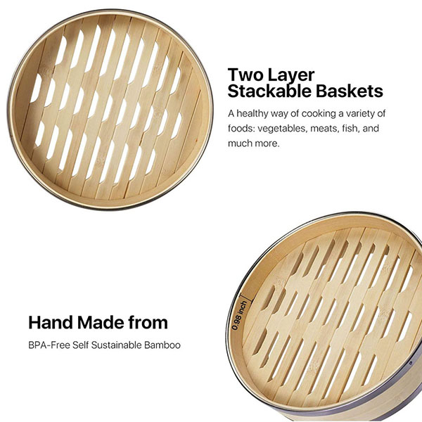 Bamboo Steamer Basket 