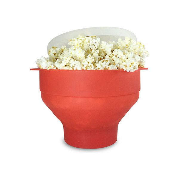 silicone popcorn bucket with lid