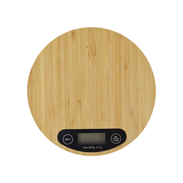 Bamboo Round Electronic Scale
