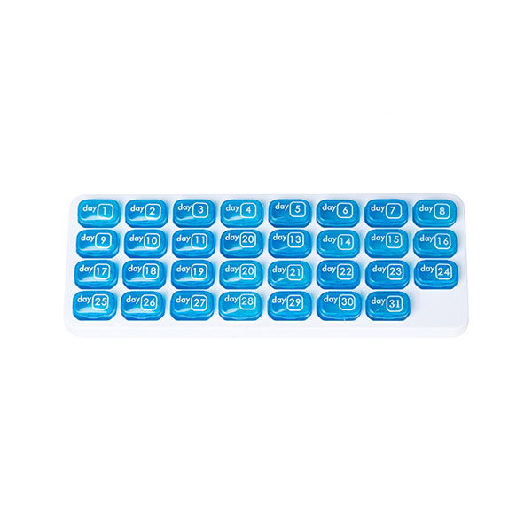 Monthle pill organizing pods