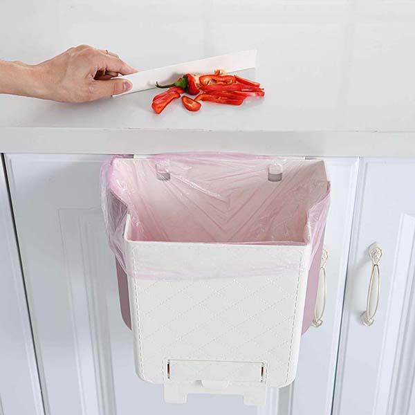 Beverage container folds garbage can