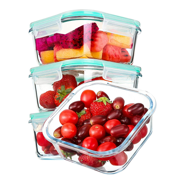 Square Glass Food Storage Containers 