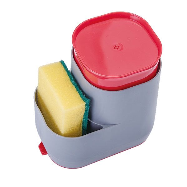 Soap dispenser with sponge holder