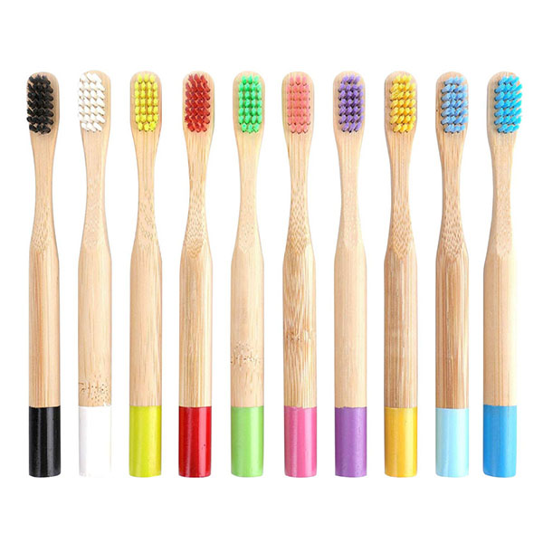 10 Colors Set Kids Bamboo Toothbrush