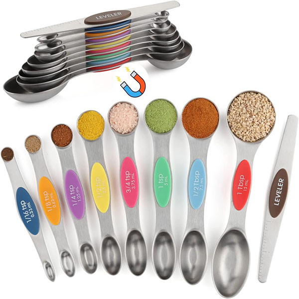 Measuring Spoons Set Stainless Steel Include 8 Double Sided 